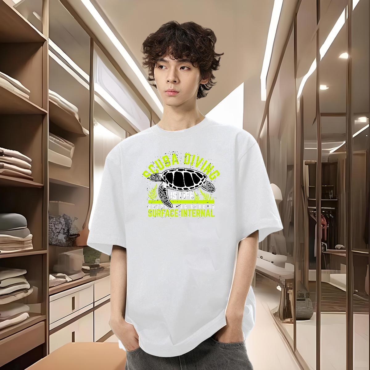 Designer Men T Shirts 230g Pure Cotton Home Outdoor Tees Shirts Breathable Short Sleeve TOP Quality Men Tees DIY Logo Oversized