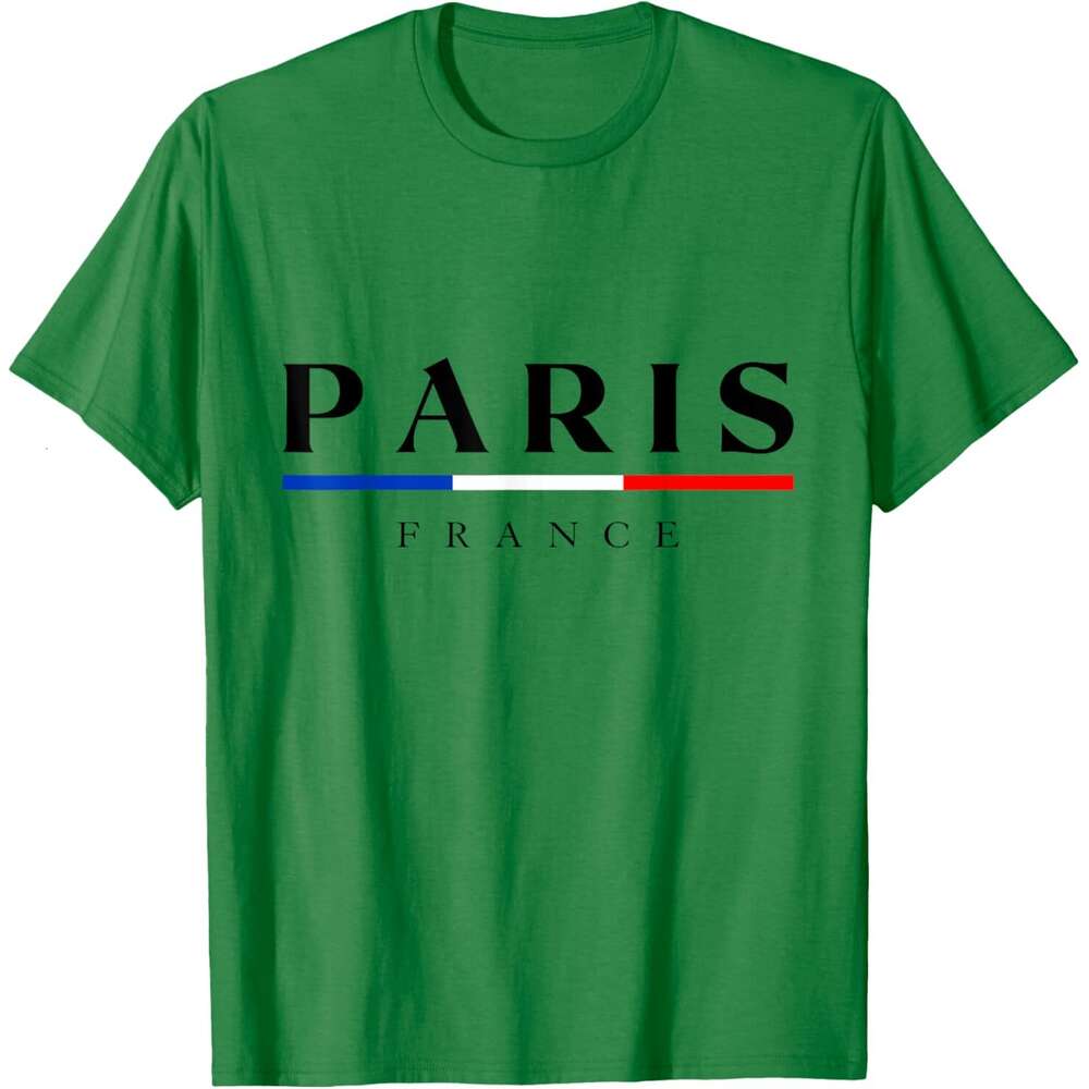 T shirt Mens Paris With France Flag Novelty Graphic Tees Cool Designs T-Shirt shirts tshirt graphic tee Casual tops summer clothes Short sleeve Free s