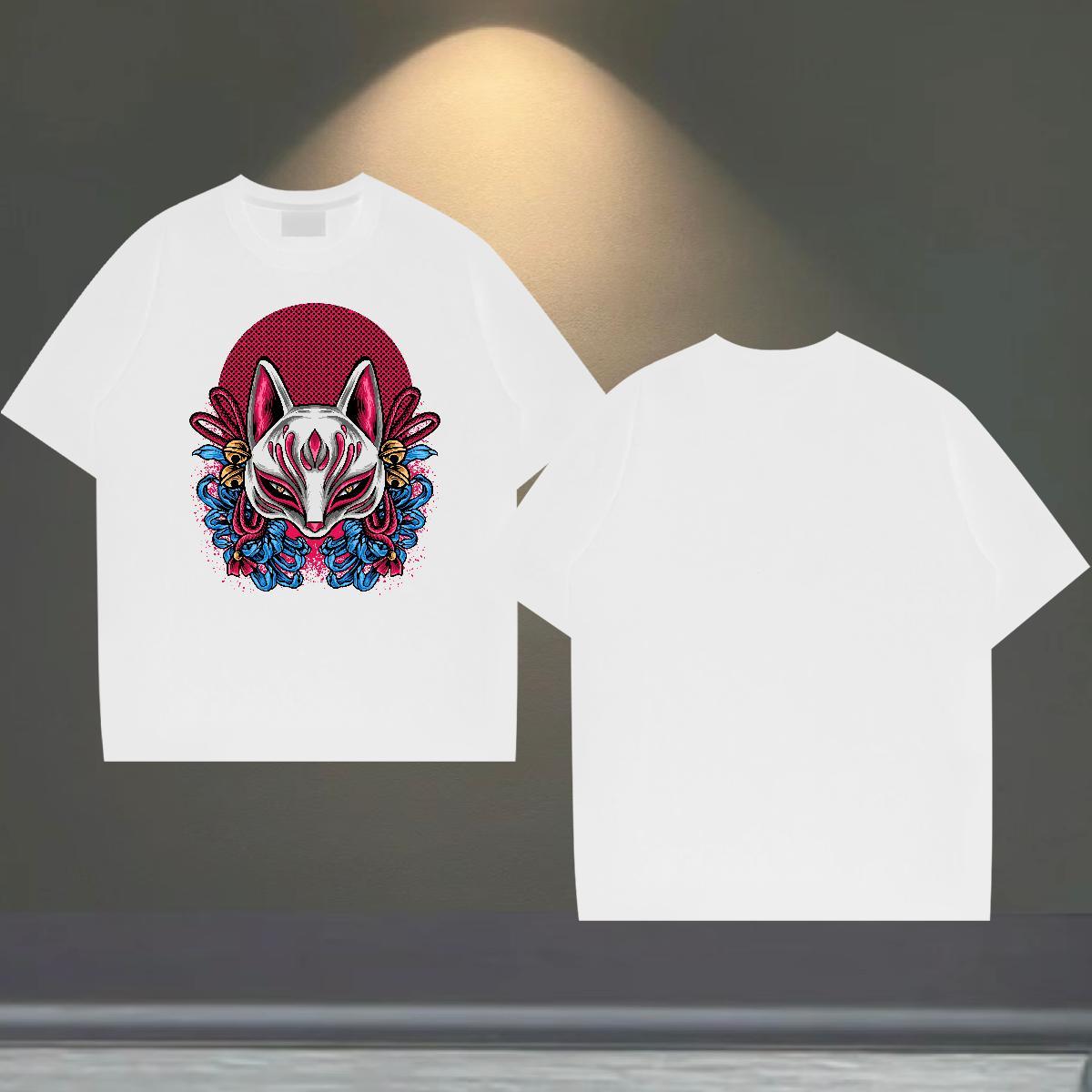 Stylist T-Shirts 230g Pure Cotton Street Casual Polos Breathable Crew Neck Soft Men Tshirts DIY Printed