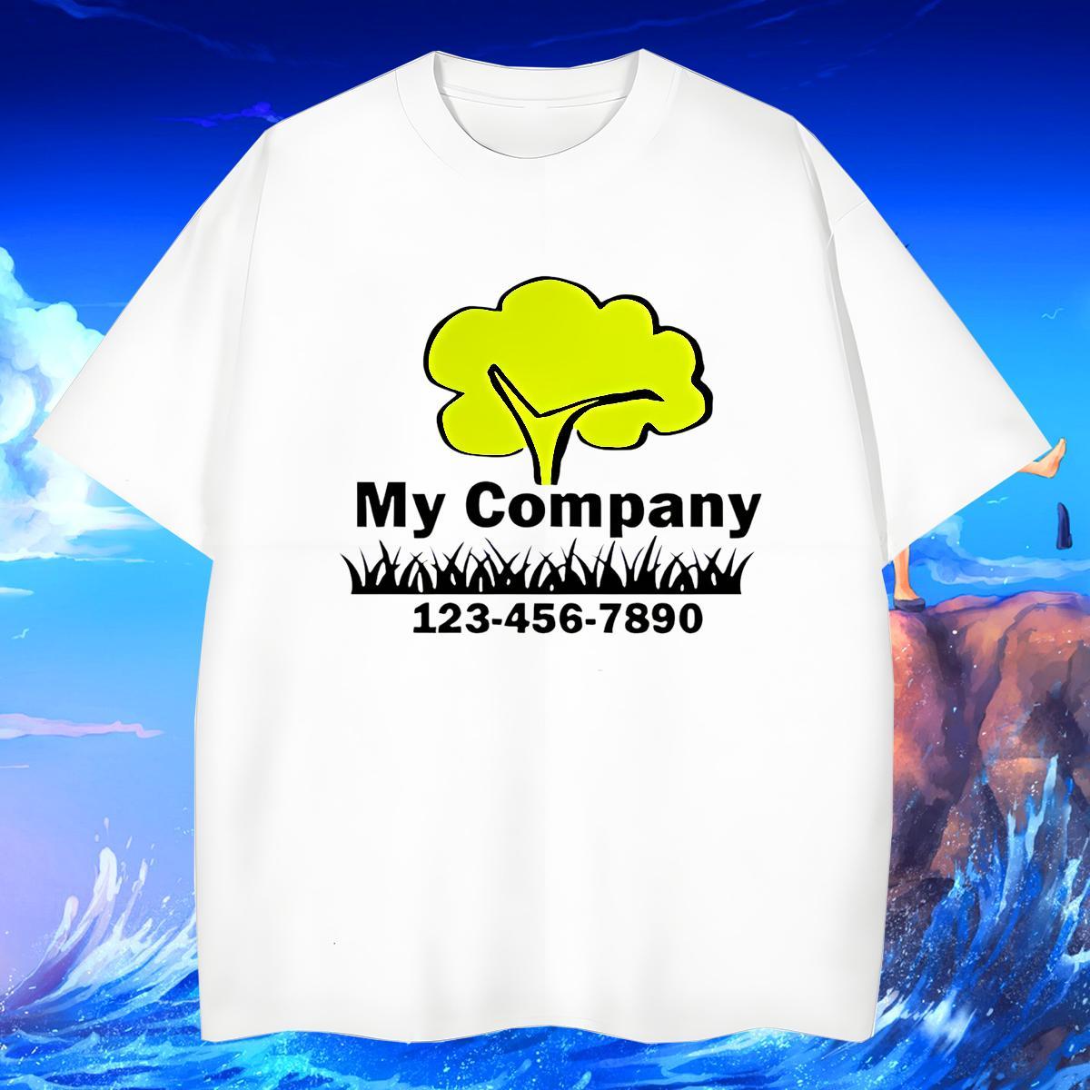 T shirt 230g Cotton tree Spring Summer Short Sleeve O-Neck DIY Logo Oversized Men Tops Tees Customized Brand Wear