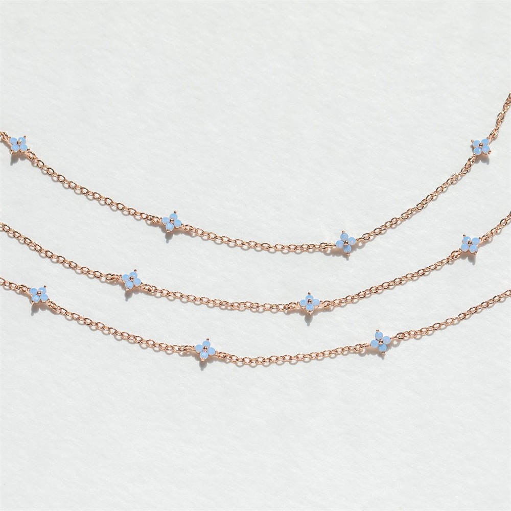 Pendant Necklaces Fine Silver Jewelry Minimal Delicate Cz Turkish Charm Dainty Choker Collarbone Adorable Women Girl Chain Necklace