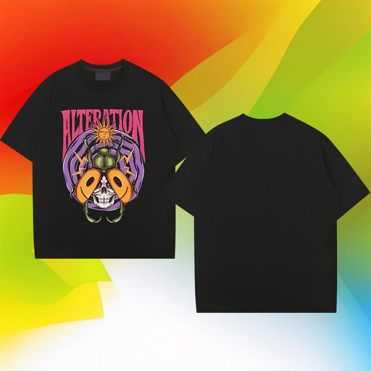 2024 New Mens T Shirts 100% Cotton 230g sun Casual Daily Wear Tee Shirt O Neck Short Sleeves Unisex Men Clothes T-Shirt Custom Printed