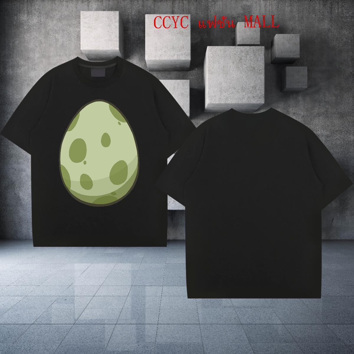 New Designer T Shirt For Man 230g 100% Cotton dinosaur egg Street Wear Clothes Breathable Short Sleeve Loose Men Tees Anime Print