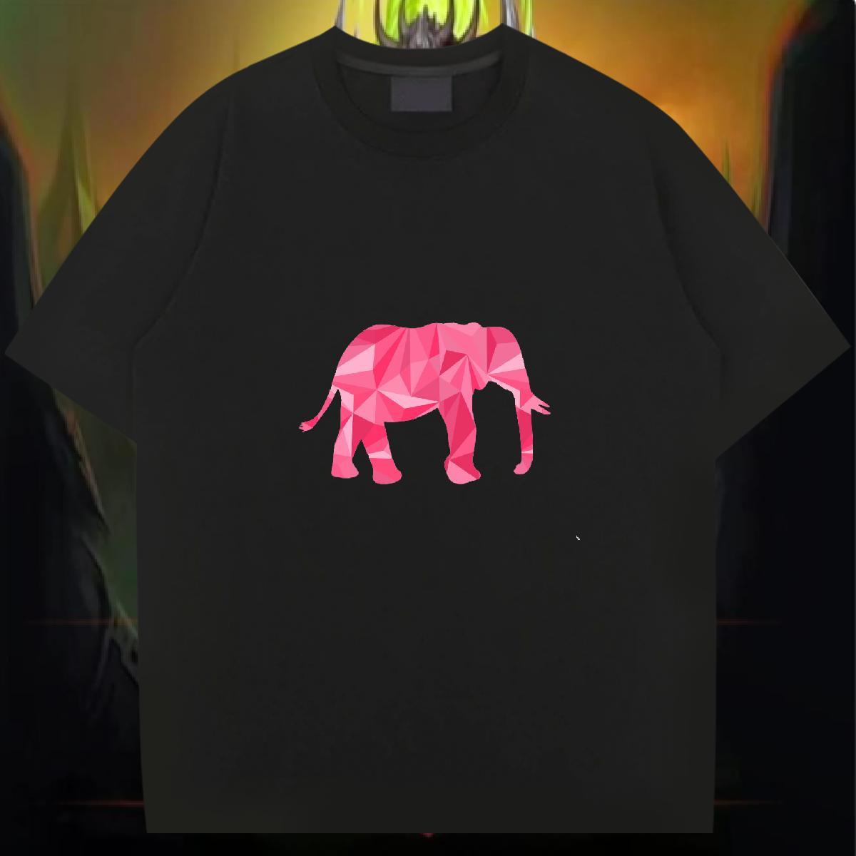 Free Shipping Men T Shirts 230g Pure Cotton Elephant Street Wear Polos Crew Neck Cool Design Men Clothes T-Shirt Custom Print Plus Size