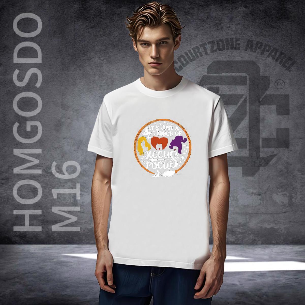 DIY Customized Man T Shirts 230g Cotton halloween Street wear Hip Hop Clothes Round Neck Short Sleeve High Quality Tshirts Cartoon Print