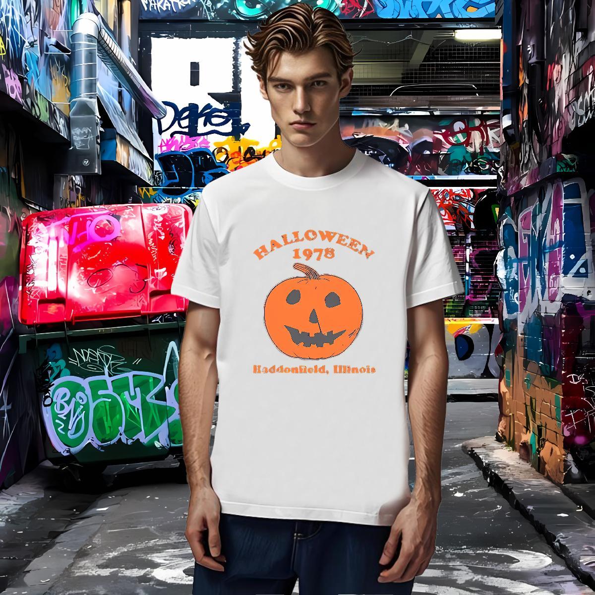 Fashion New Man T Shirts 230g Cotton halloween Casual Tee Shirt Pure Cotton Brand Men Tshirts Oversized 3XL 4XL