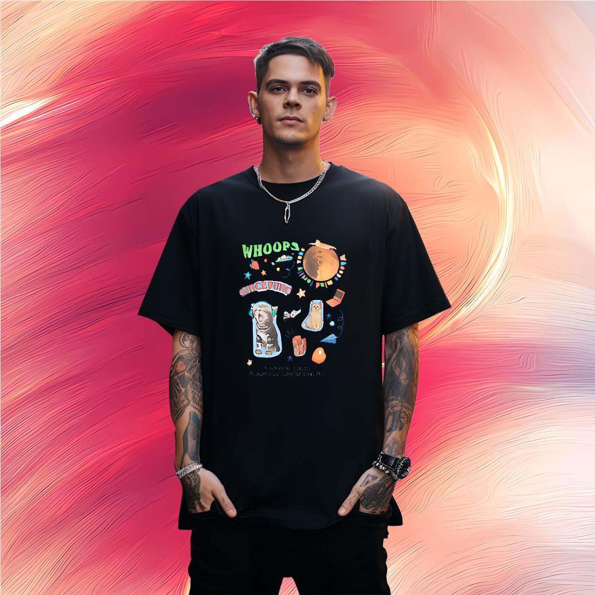 T Shirts Men 230g Pure Cotton cute Summer Casual Breathable Floral Print Men Tshirts Fashion Design Cool Design Wear