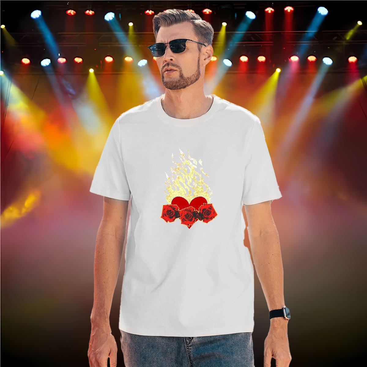 Men T Shirts 230g 100% Cotton painting Sports Casual Breathable Crew Neck Custom Print Plus Size Men Tops Tees 2024 DIY Cool Design Tee Shirt