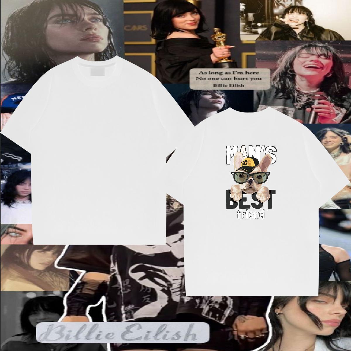 Designer Fashion Mens T Shirts 230g Pure Cotton dog Summer Casual Tees Shirts Breathable Crew Neck Wholesale Men Tshirts Floral Print