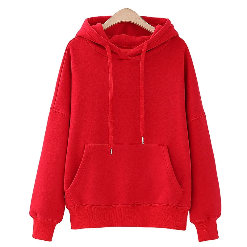 New autumn winter loose and plush thick hooded sweatshirt female students, Korean version couples, class clothes, top for women, outerwear