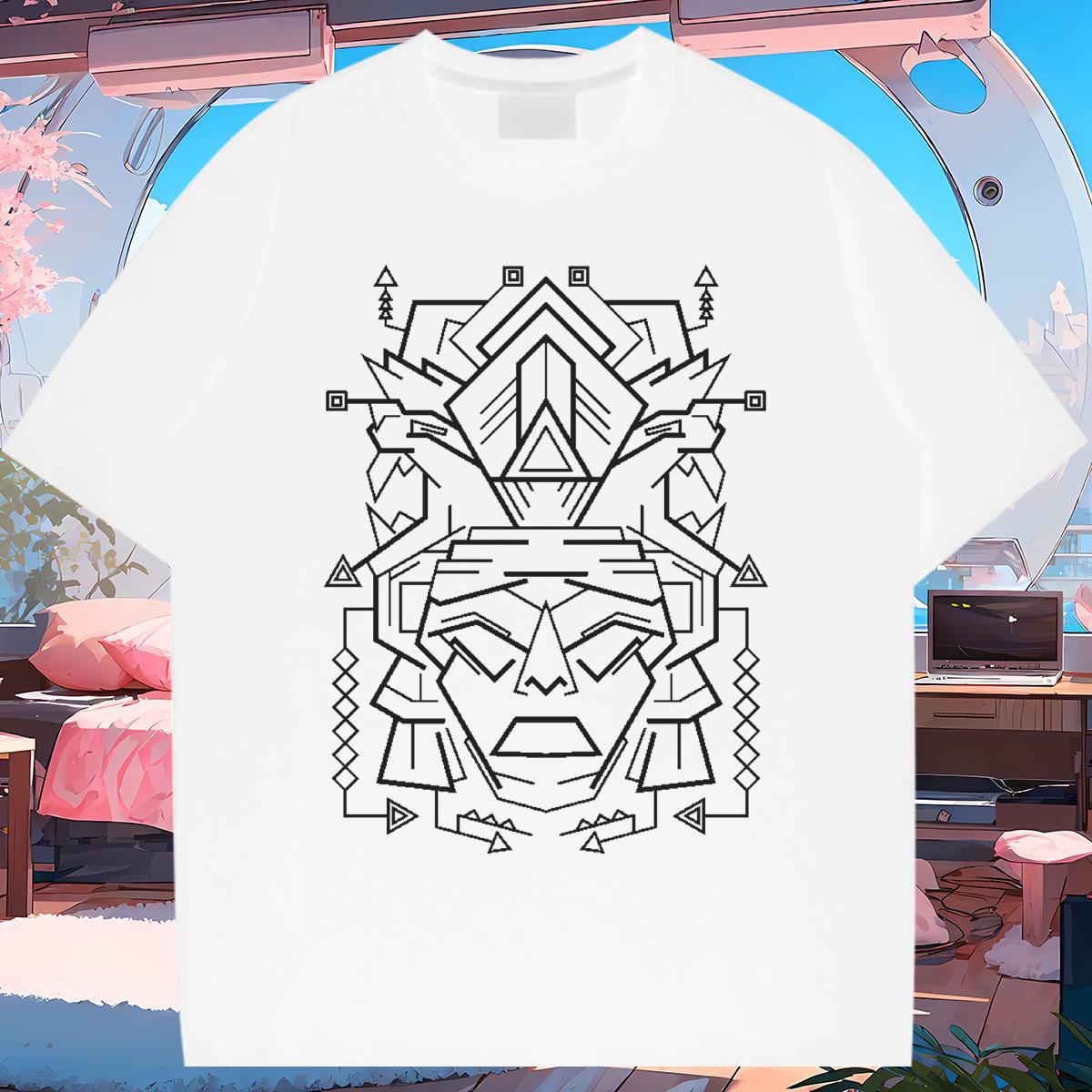 T Shirt For Man 230g Pure Cotton handpainted Home Outdoor O Neck Short Sleeves DIY Anime Tshirt for Man Woman 2024 Popular Tshirts