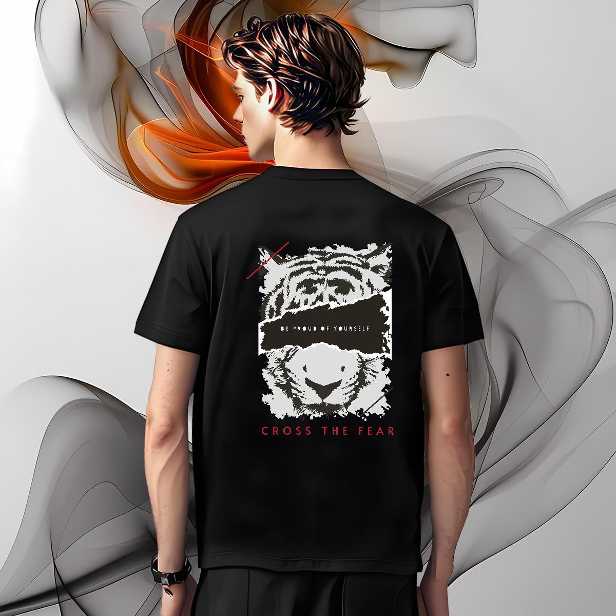DIY Customized T-Shirts for Men 230g Pure Cotton Daily Wear Tee Shirt Breathable Soft Men Tshirts Custom Print Plus Size