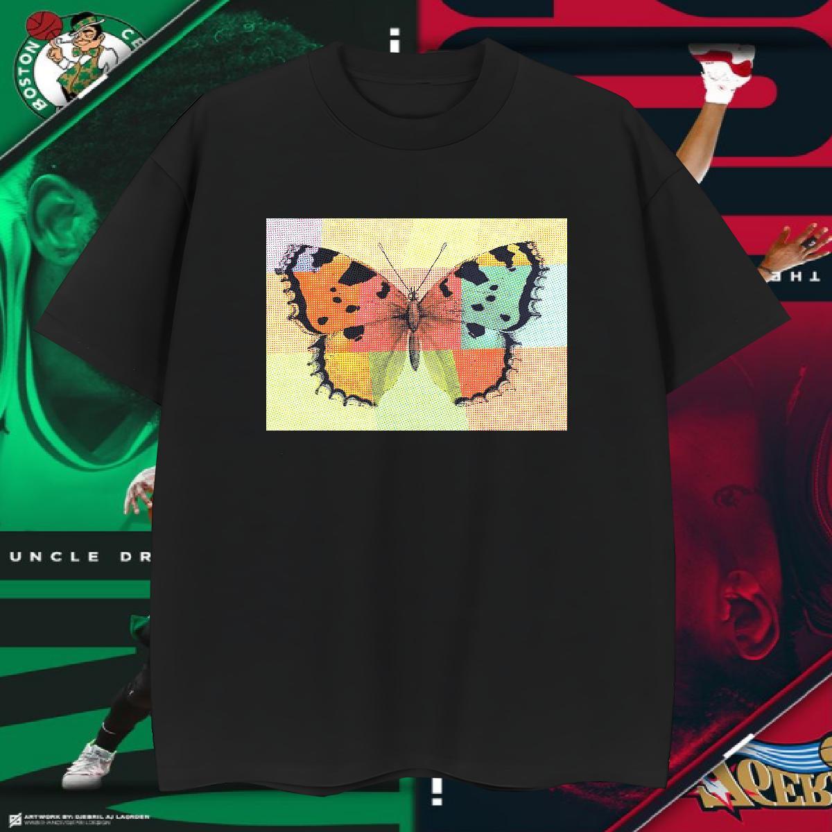 T Shirt For Man 230g Cotton Butterfly Sports Casual Breathable Crew Neck Custom Anime Tshirts Stylist Soft Tees