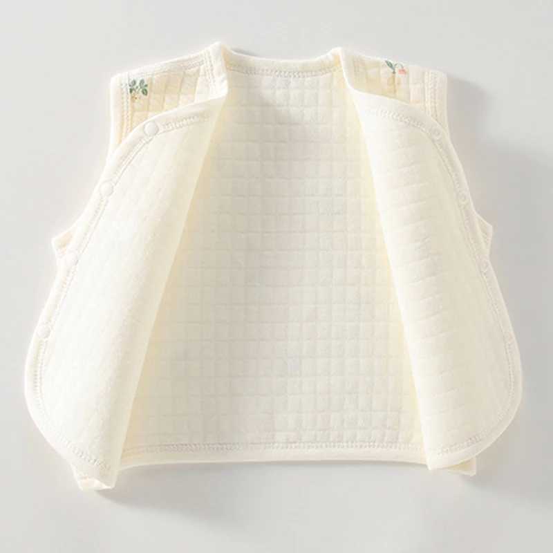 Newly born baby pure cotton vest jacket cute and warm childrens vest girl boy spring autumn baby vest jacketW240724