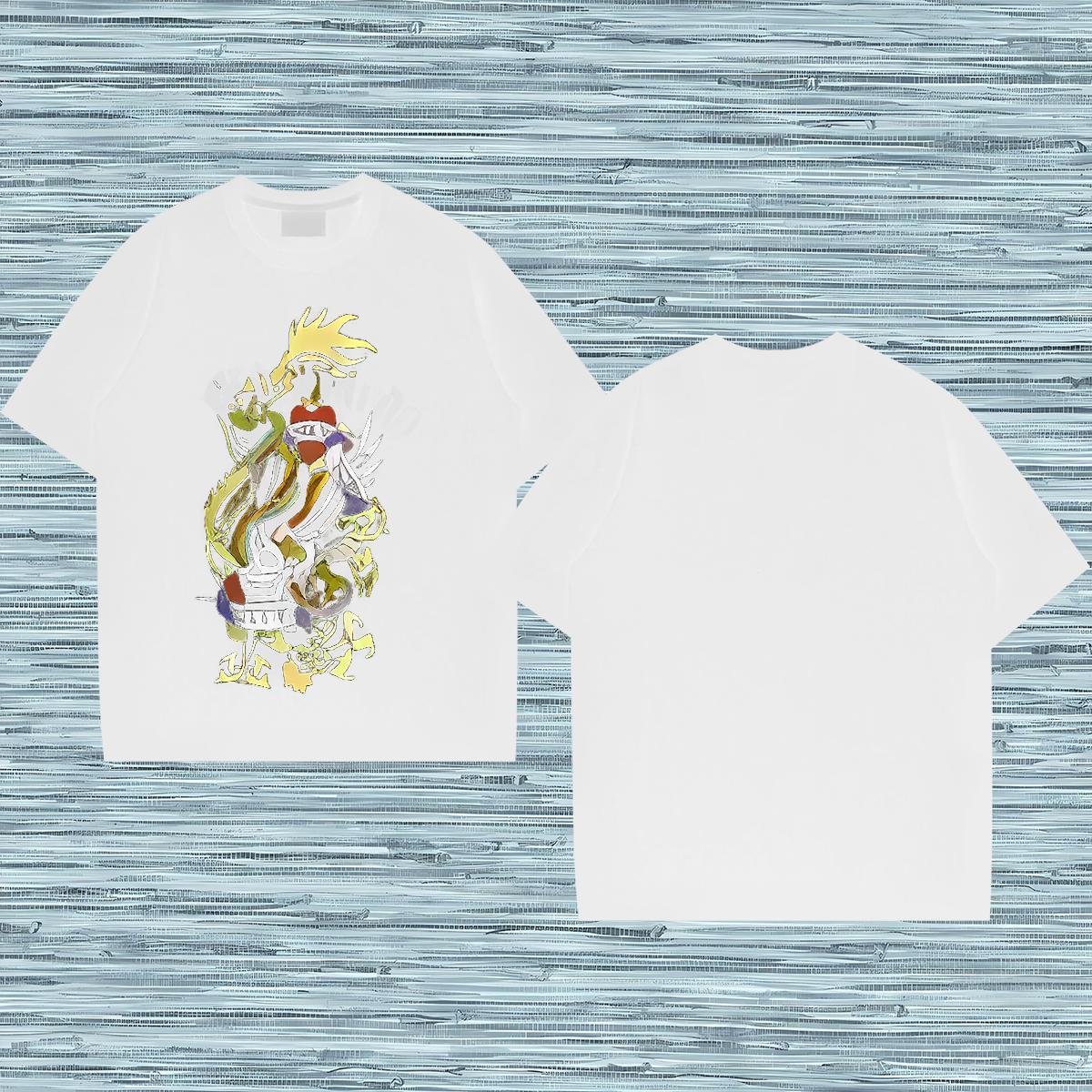 Men T Shirts 100% Cotton 230g halloween Street wear Hip Hop Breathable Crew Neck DIY Printed Men Tshirts 2024 Designer High Quality Tee Shirt