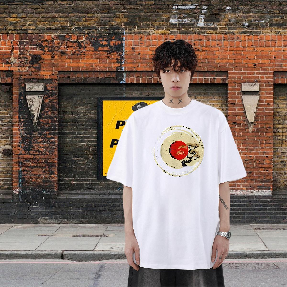 Cool Design Mens Tshirts 230g Cotton Spring Summer sun DIY Anime Breathable Crew Neck New Man T Shirts Wear