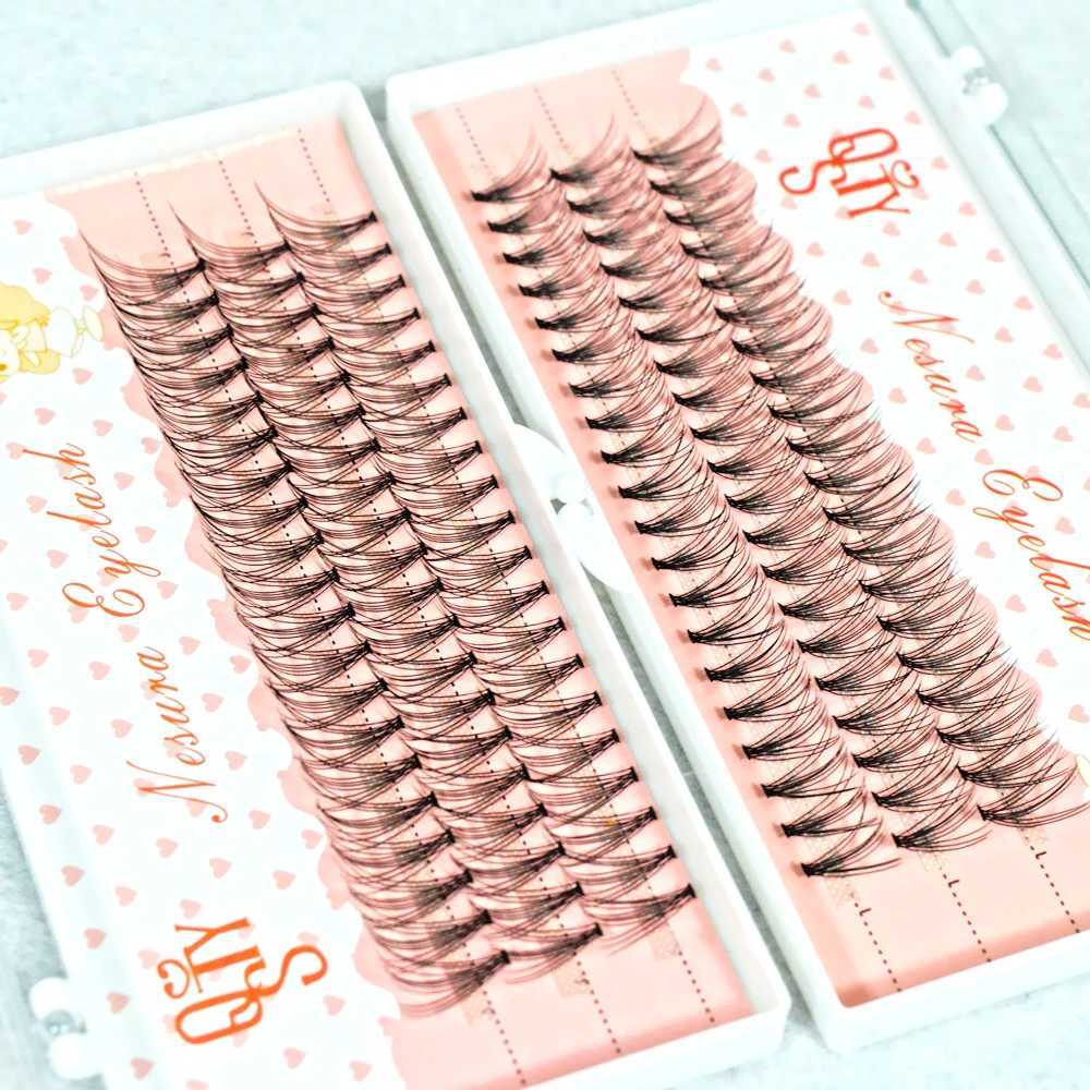 QSTY - Natural Long Personal Cluster Eyelash Extension Professional 10D Mink False Eyelash Artificial Soft Eyelash 60 pieces W240803