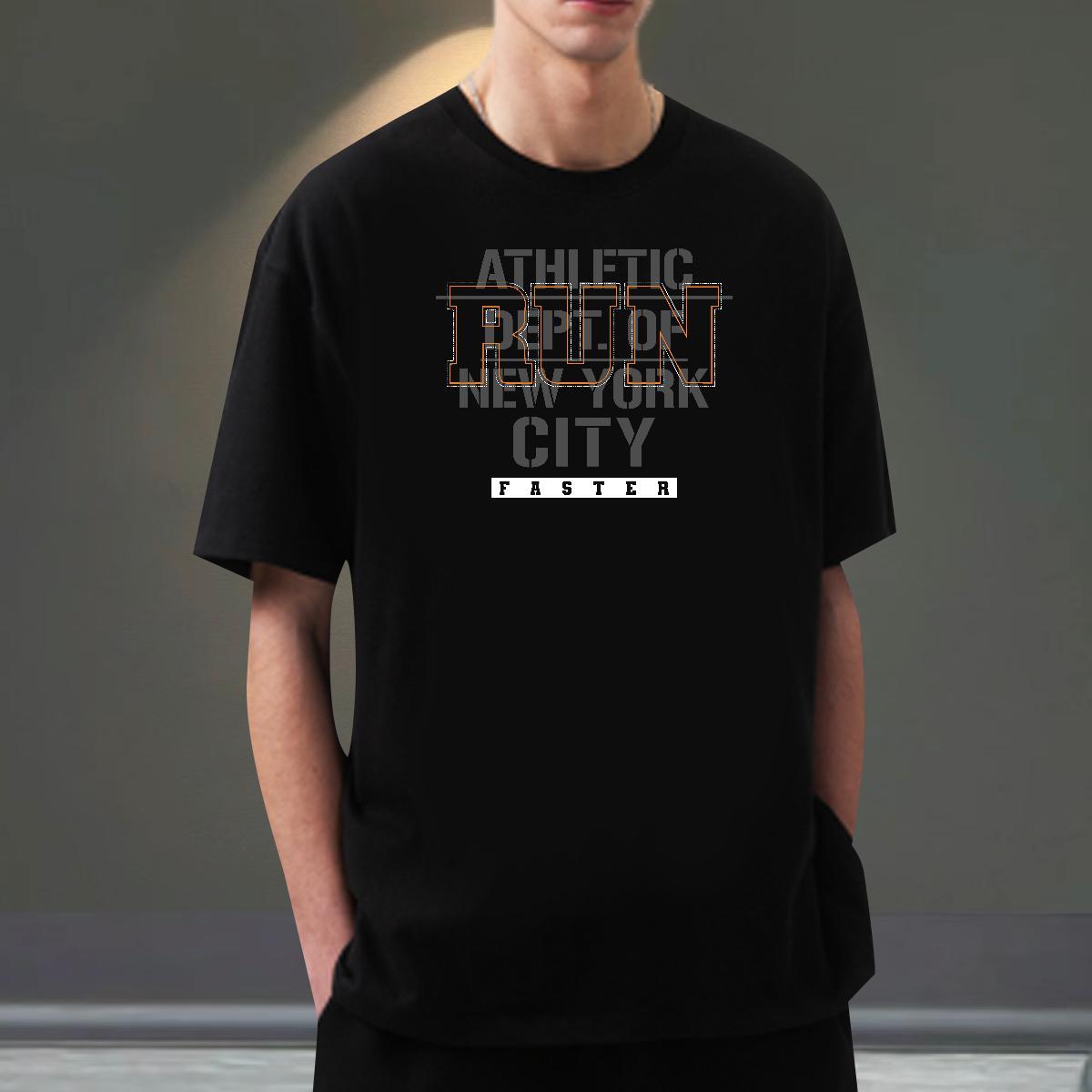 Popular Men Tees 100% Cotton 230g High Street Hip Hop letter DIY Short Sleeve Soft Casual New Men T Shirts Tops