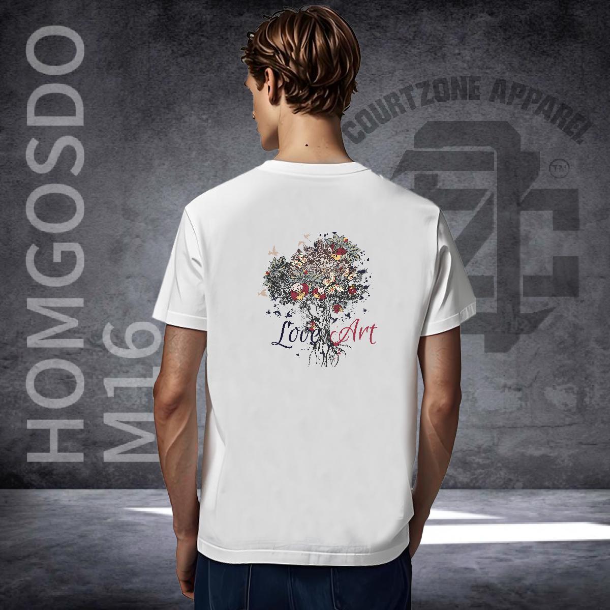 Fashion Design T shirt 230g 100% Cotton tree Daily Wear Tee Shirt Crew Neck Comfortable Tshirts Customized
