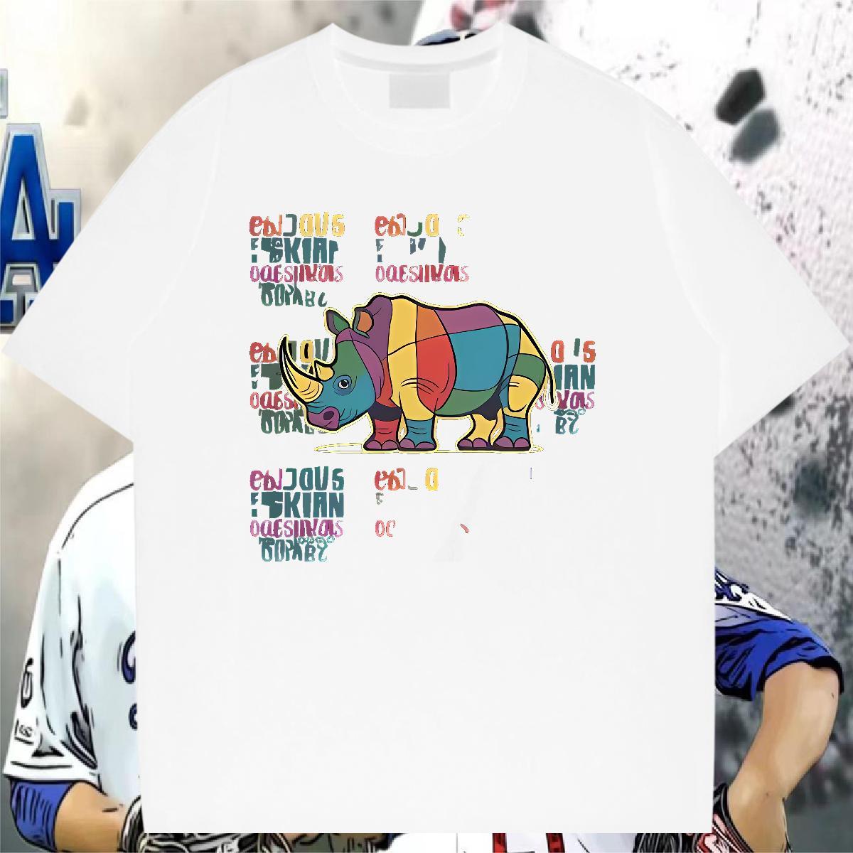 Stylist T-Shirts for Men 230g 100% Cotton Street wear Hip Hop Tops Shirt O Neck Short Sleeves Soft Men Tshirts Custom Cartoon