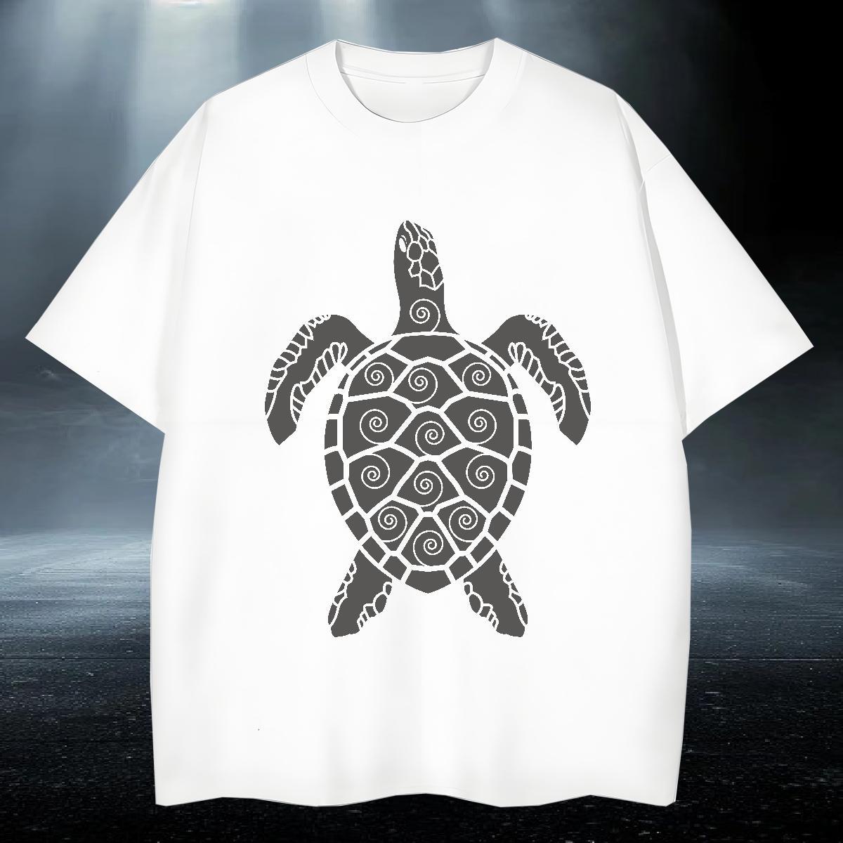 DIY Customized T-Shirts for Men 100% Cotton 230g tortoise Daily Outfit Tshirts Short Sleeve Soft Cool Design Tshirt for Man Woman Anime
