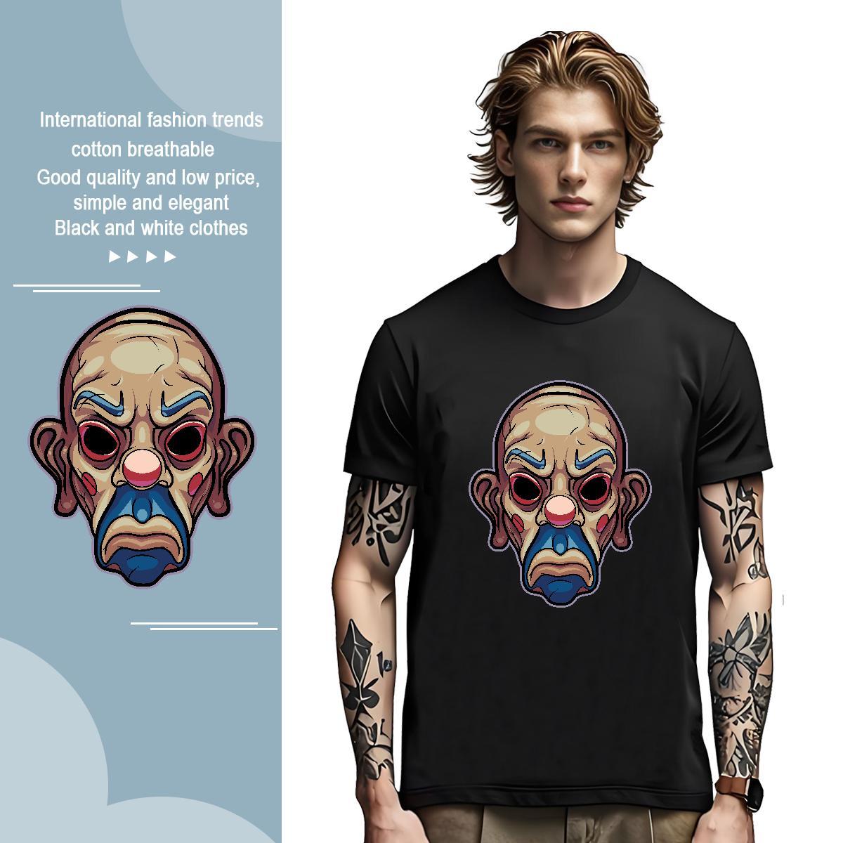 T-Shirts for Men 230g Cotton portrait Summer Casual Breathable Crew Neck Custom Printed Couples T Shirts Fashion Design Soft Clothings