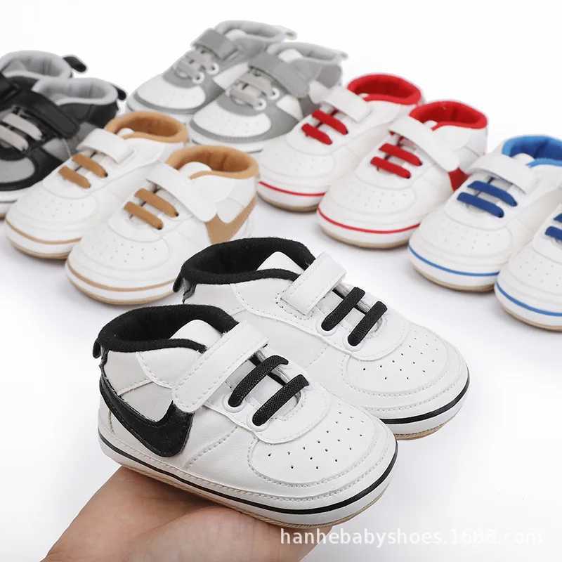 First Walkers Baby Shoes Classic Striped Toddler Sneakers Newborn Non-slip Rubber Sole Baby Boy Girl Shoes First Walker Crib Shoes H240805