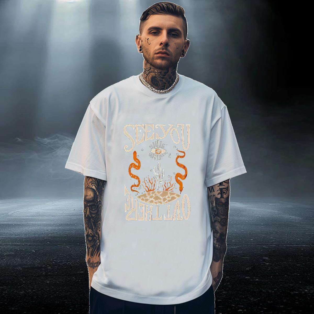 Classic Men Tees 230g Cotton Daily Outfit letter DIY Printed Pure Cotton New Arrival Mens T Shirts Tees Shirts