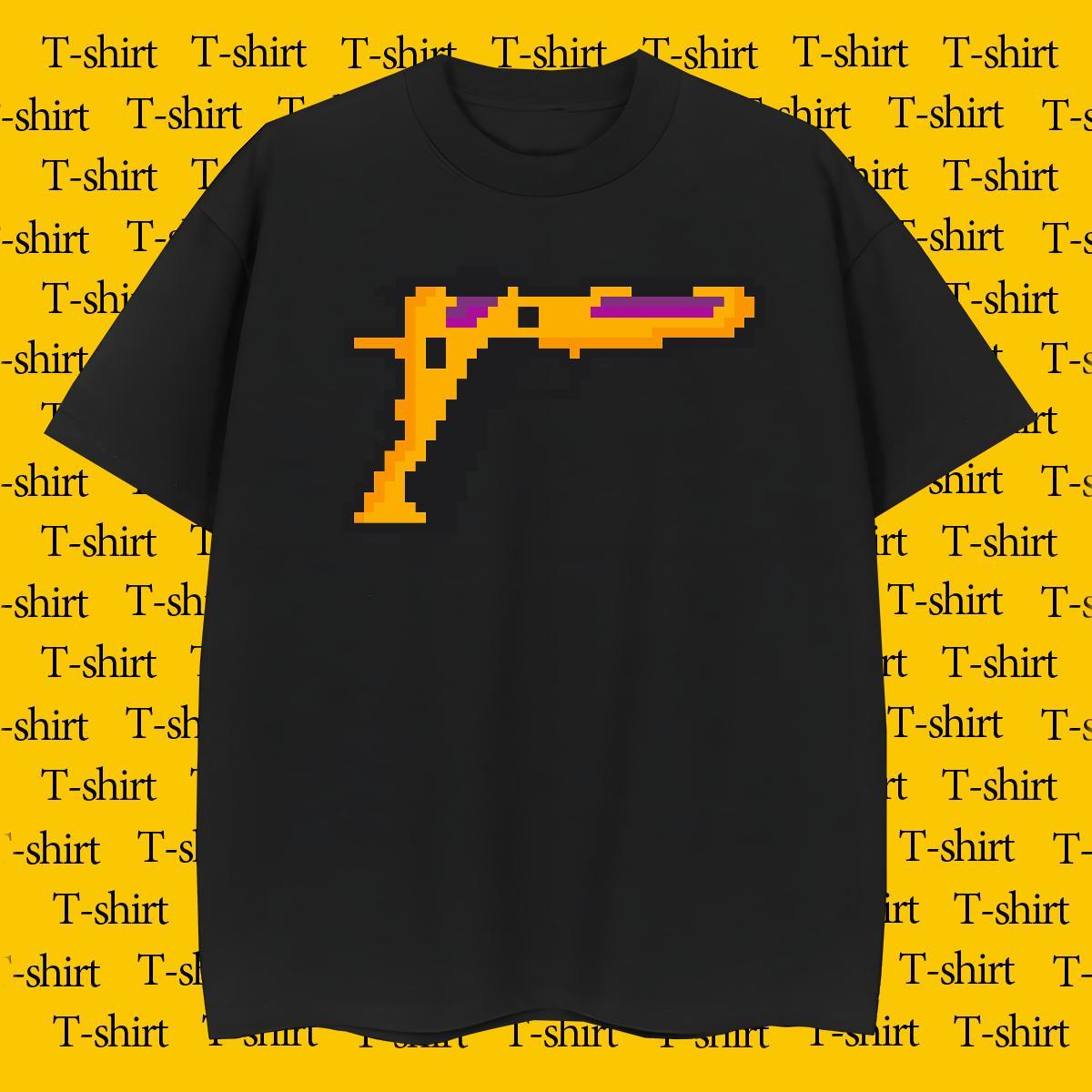 T shirt 100% Cotton 230g pistol Sports Casual Short Sleeve Soft DIY Printed Mens Tshirts Fashion Design Wholesale Tee Shirt