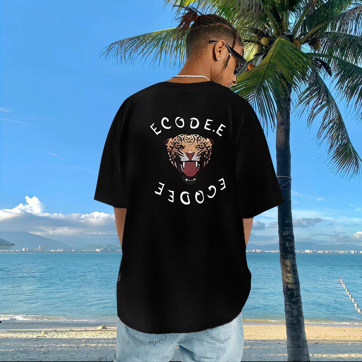 2024 T Shirts Men 230g 100% Cotton Anime Printing Street Clothes Breathable Cool Design Tshirts DIY Printed