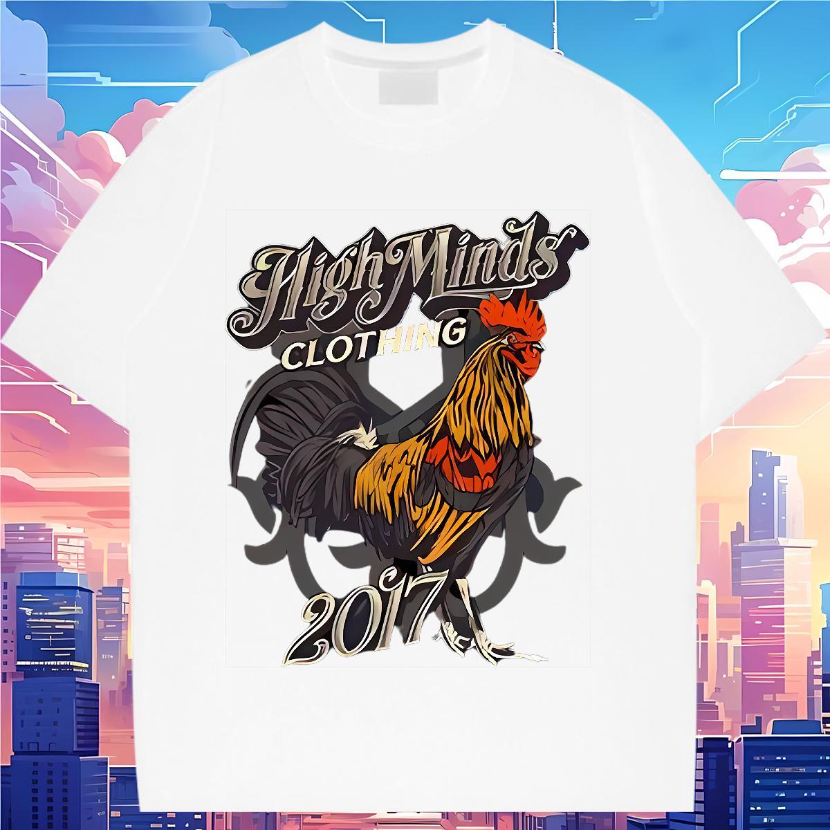 Lady Womens T Shirts Round Neck Short Sleeve Women Tees DIY Logo chicken Casual 230g Cotton 2024 Designer Tees Shirts