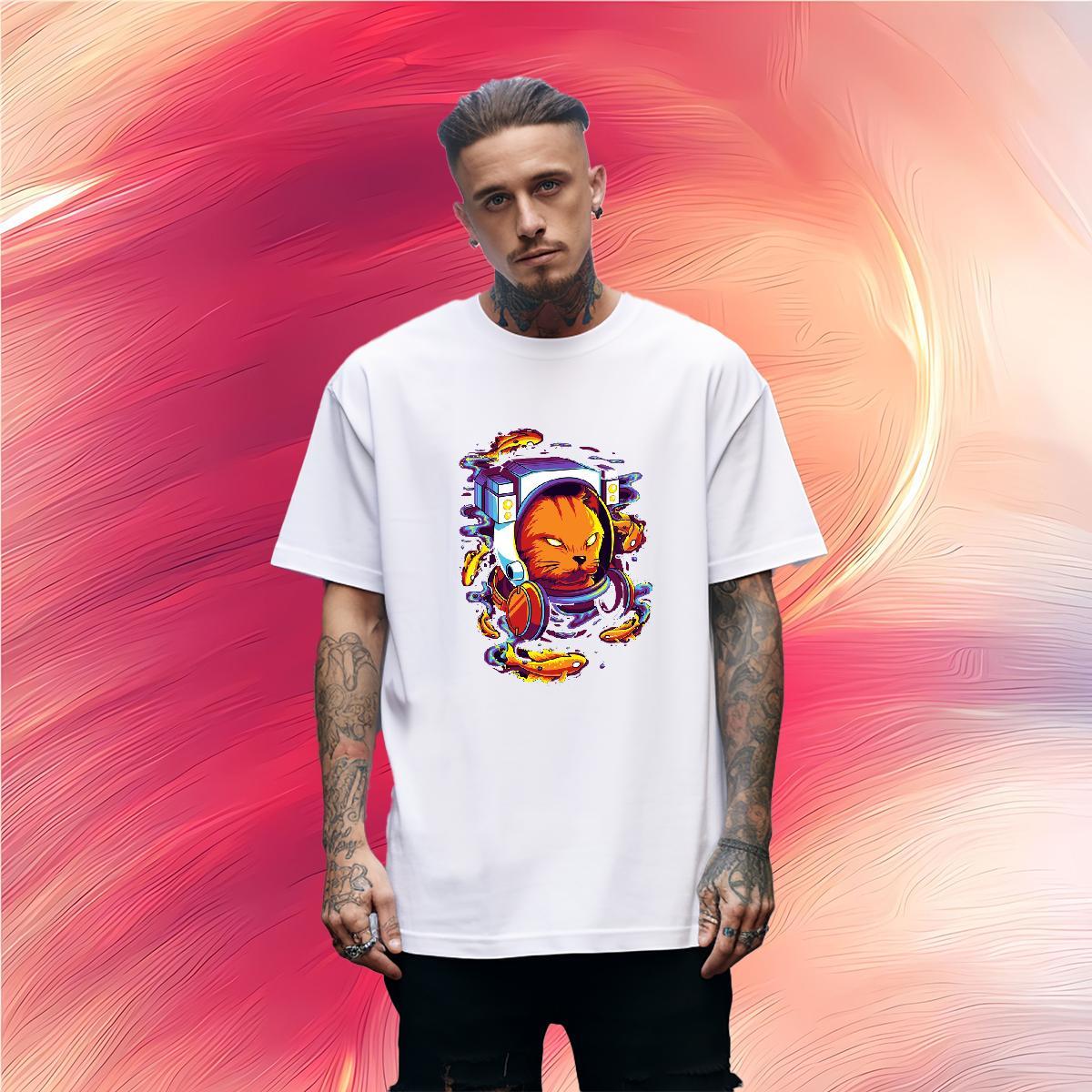 Man T Shirts 230g Pure Cotton cute Hip Hop Street Breathable Short Sleeve Floral Print Men Tshirts Free Shipping Unisex Top Tees