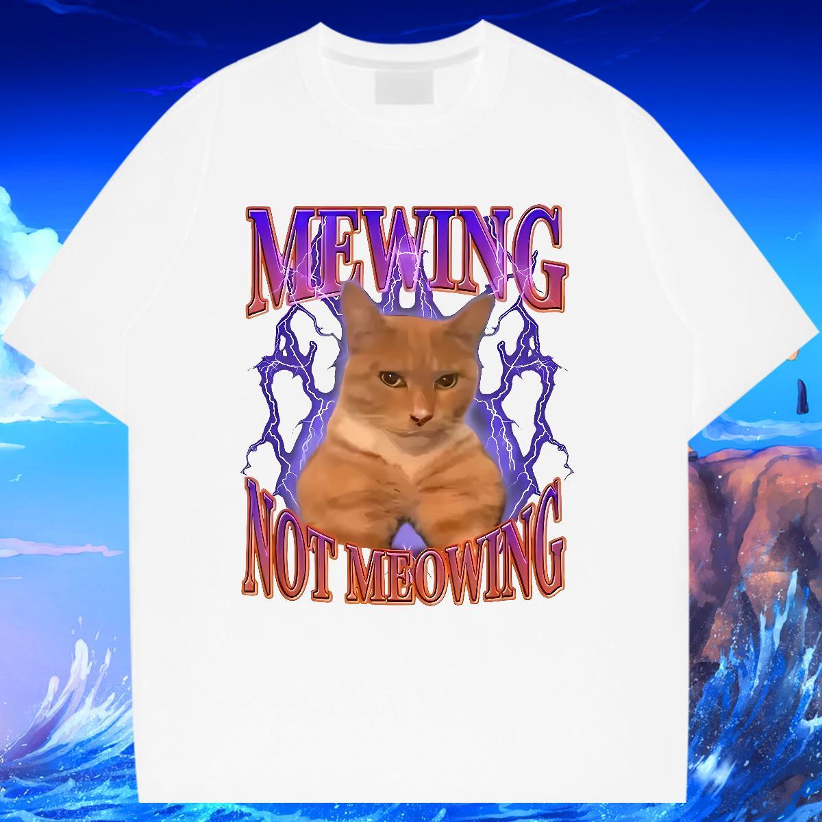 Fashion Designer Men T Shirts 100% Cotton 230g cat Casual Clothes Crew Neck Breathable Loose Tshirt for Man Woman Custom Printed