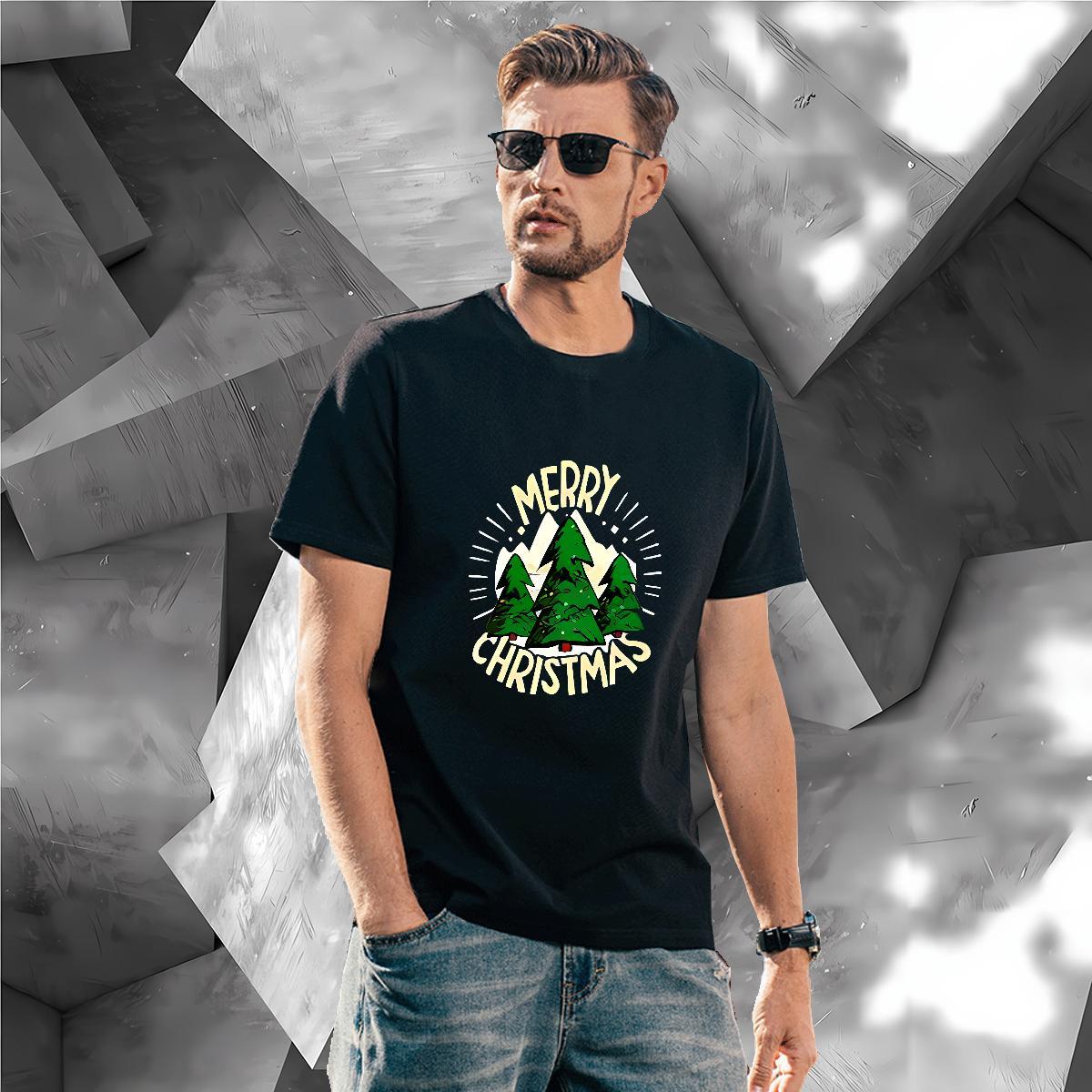 2024 Men T Shirts 230g 100% Cotton tree Hip Hop Tops Breathable Crew Neck Brand Men Tshirts Custom Big Size