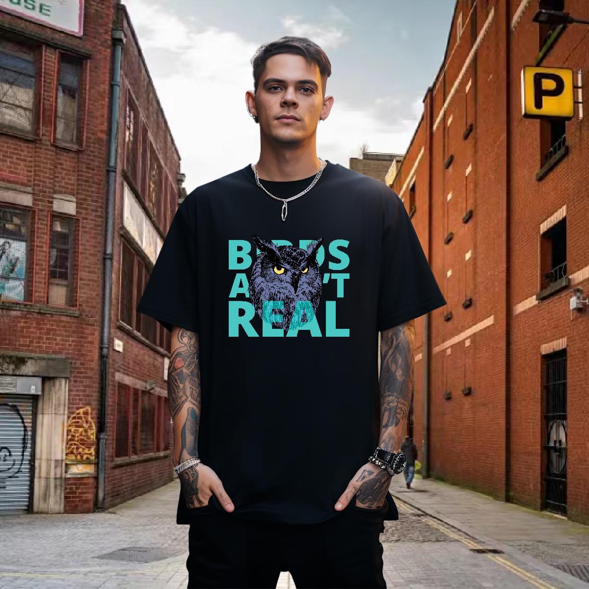 Men T Shirts 230g 100% Cotton eagle Home Outdoor Breathable Crew Neck Black Oversized Men Tshirts Classic Loose Fit Wear