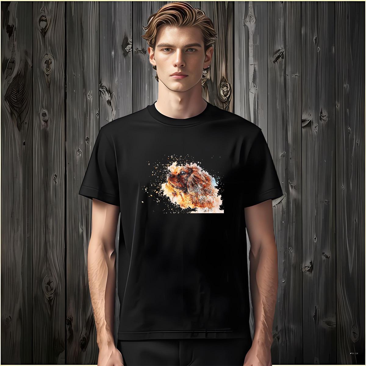 T-Shirts for Men 100% Cotton 230g dog Casual Daily Wear Breathable Short Sleeve DIY Printed Couples T Shirts Stylist Cool Clothings