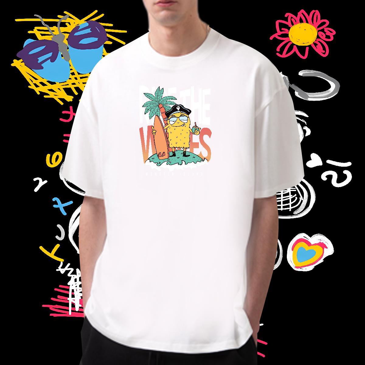 Man T Shirts 230g Pure Cotton USA Spring Summer Breathable Short Sleeve White Plus Size Men Clothes T-Shirt New TOP Quality Polos