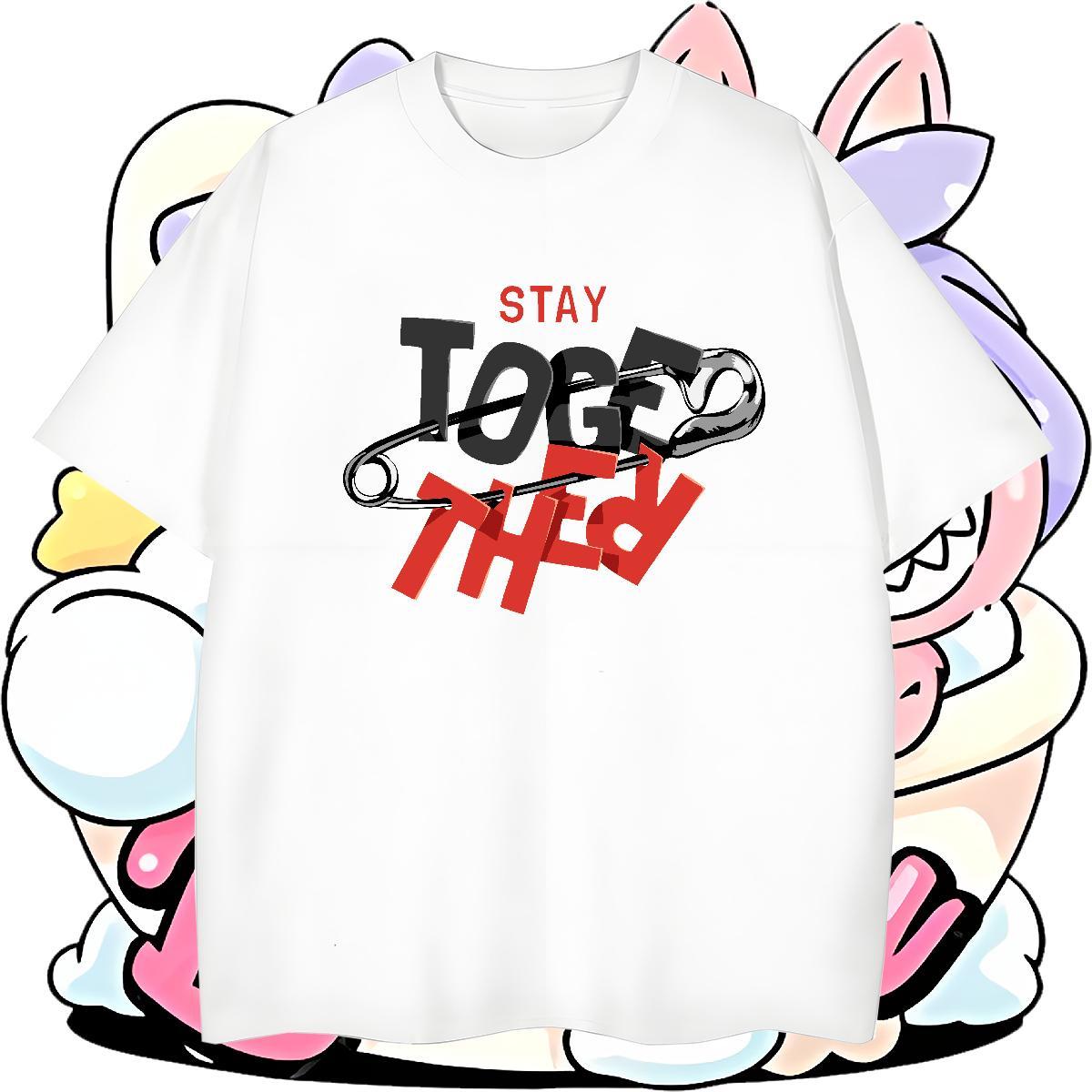 Classic Men Tshirts 230g Cotton Beach letter Skull Breathable Crew Neck Fashion Casual T shirt Clothings