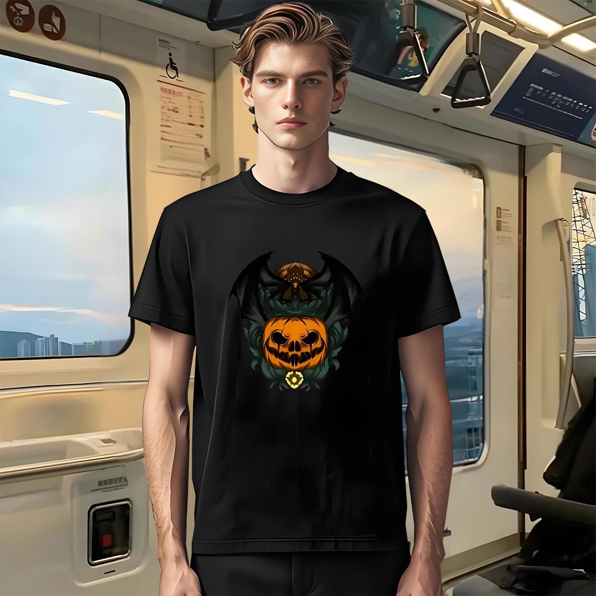 Classic T shirt 230g Pure Cotton halloween Hip Hop Street Tees Shirts Breathable Short Sleeve Loose Mens Tshirts Floral Print