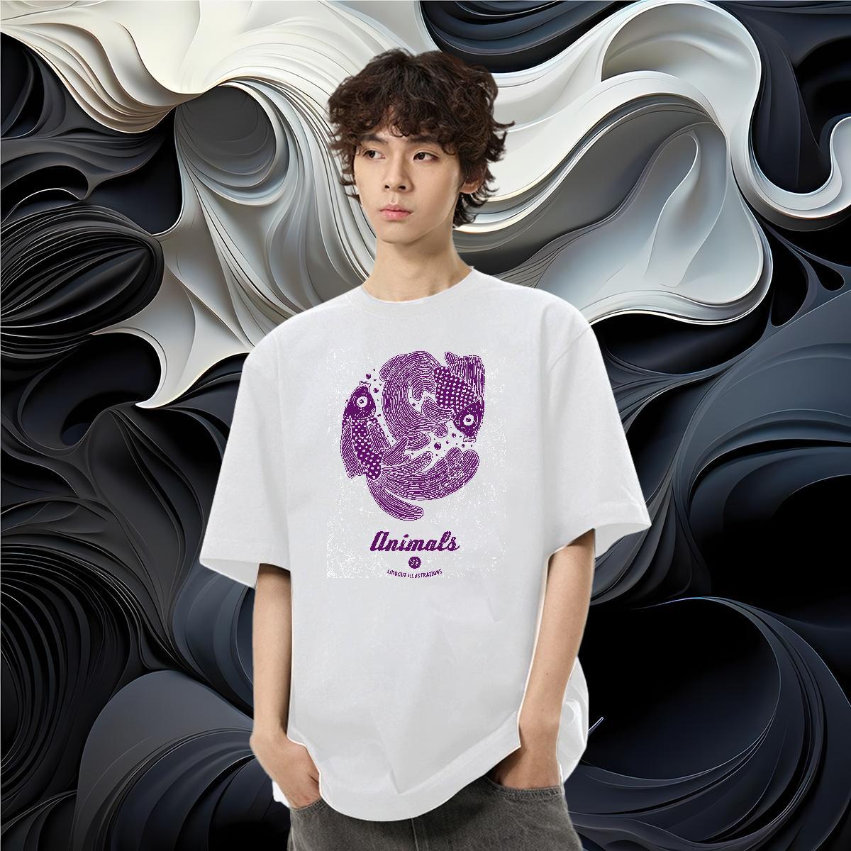 Factory Direct T Shirts Men 230g 100% Cotton Street Casual Top Tees Breathable Short Sleeve Classic Tshirt for Man Woman Customized