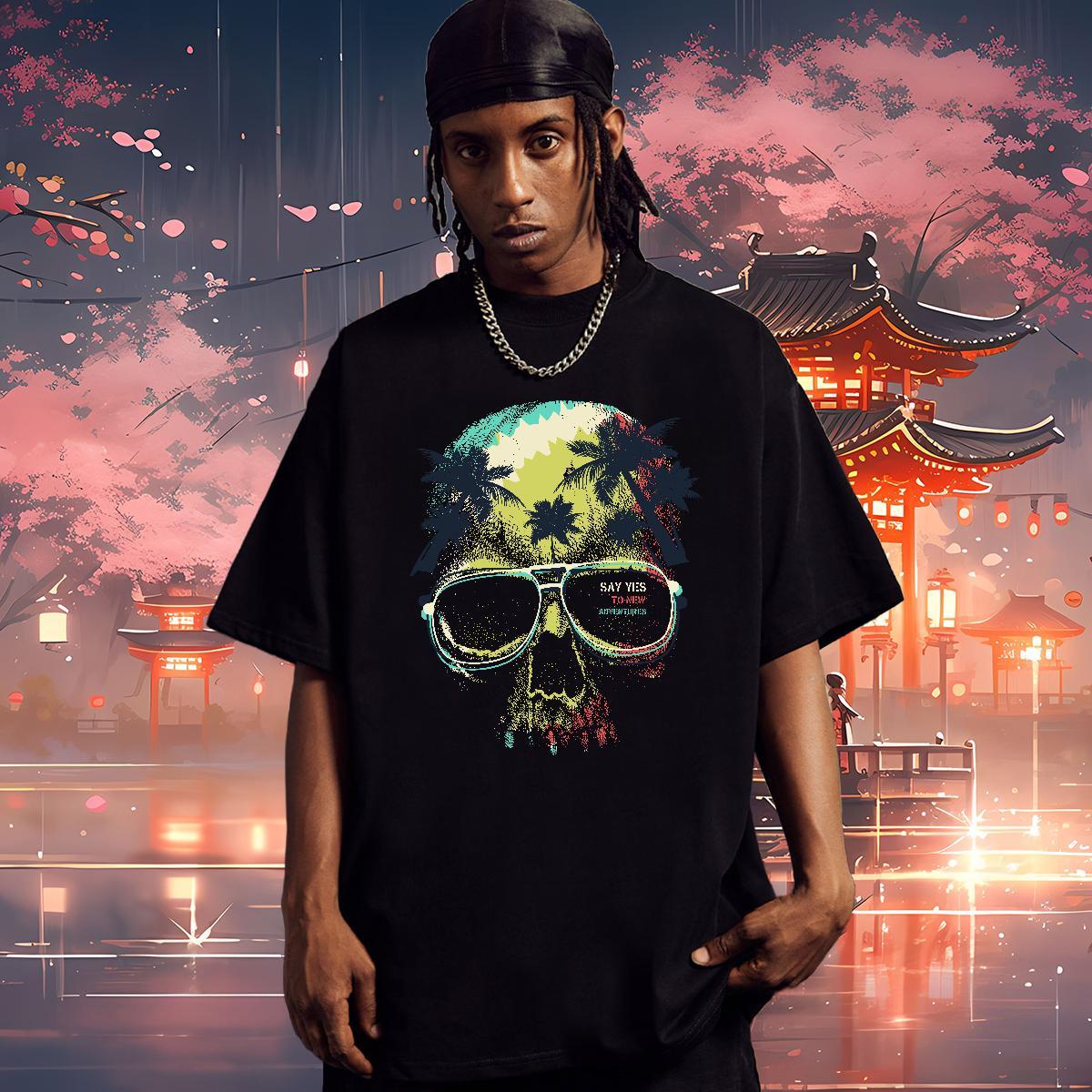 T Shirt For Man 100% Cotton 230g tree Outdoor Breathable Crew Neck Custom Print Oversized Men Tshirts Brand Comfortable Top Tees