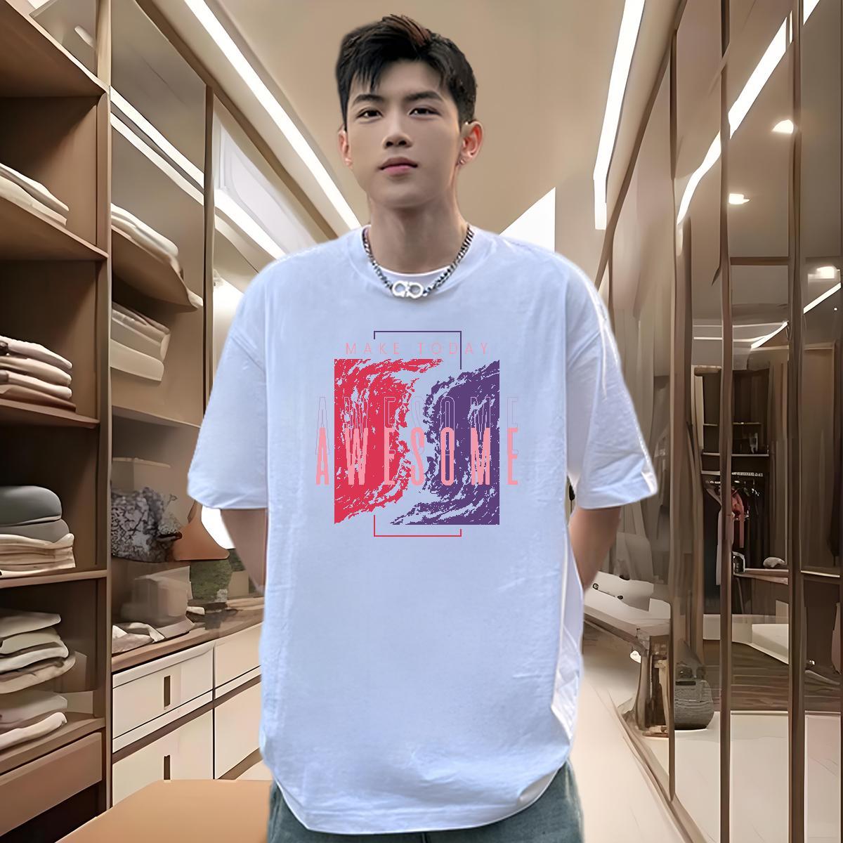 Fashion Casual T Shirt For Man 230g Cotton tree Spring Summer Tees O Neck Short Sleeves Designer Tshirts Custom Big Size
