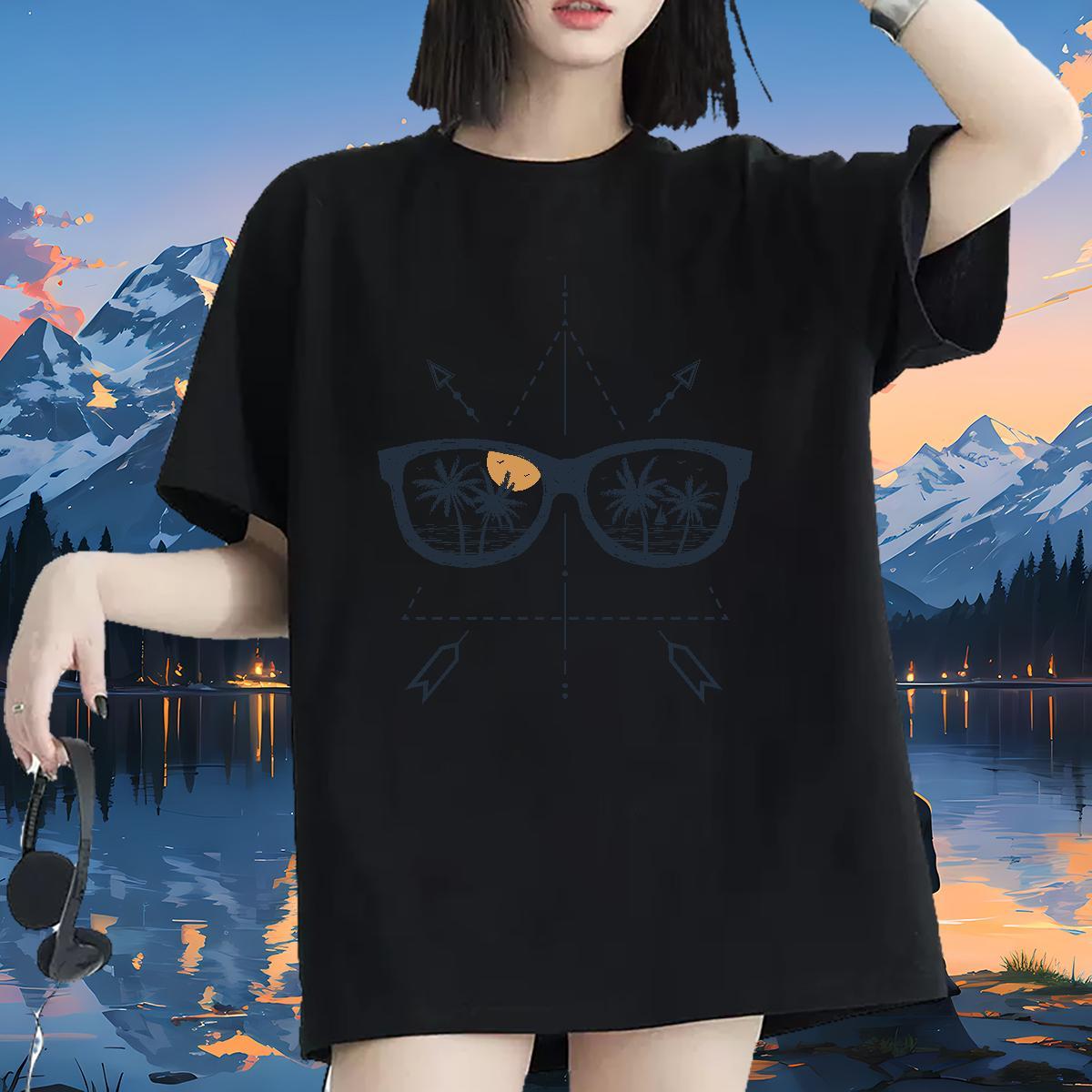 Female T shirt Short sleeve Soft Unisex Tshirts Anime Oversized sun Summer Casual 100% Cotton 230g Factory Direct Clothes Shirt