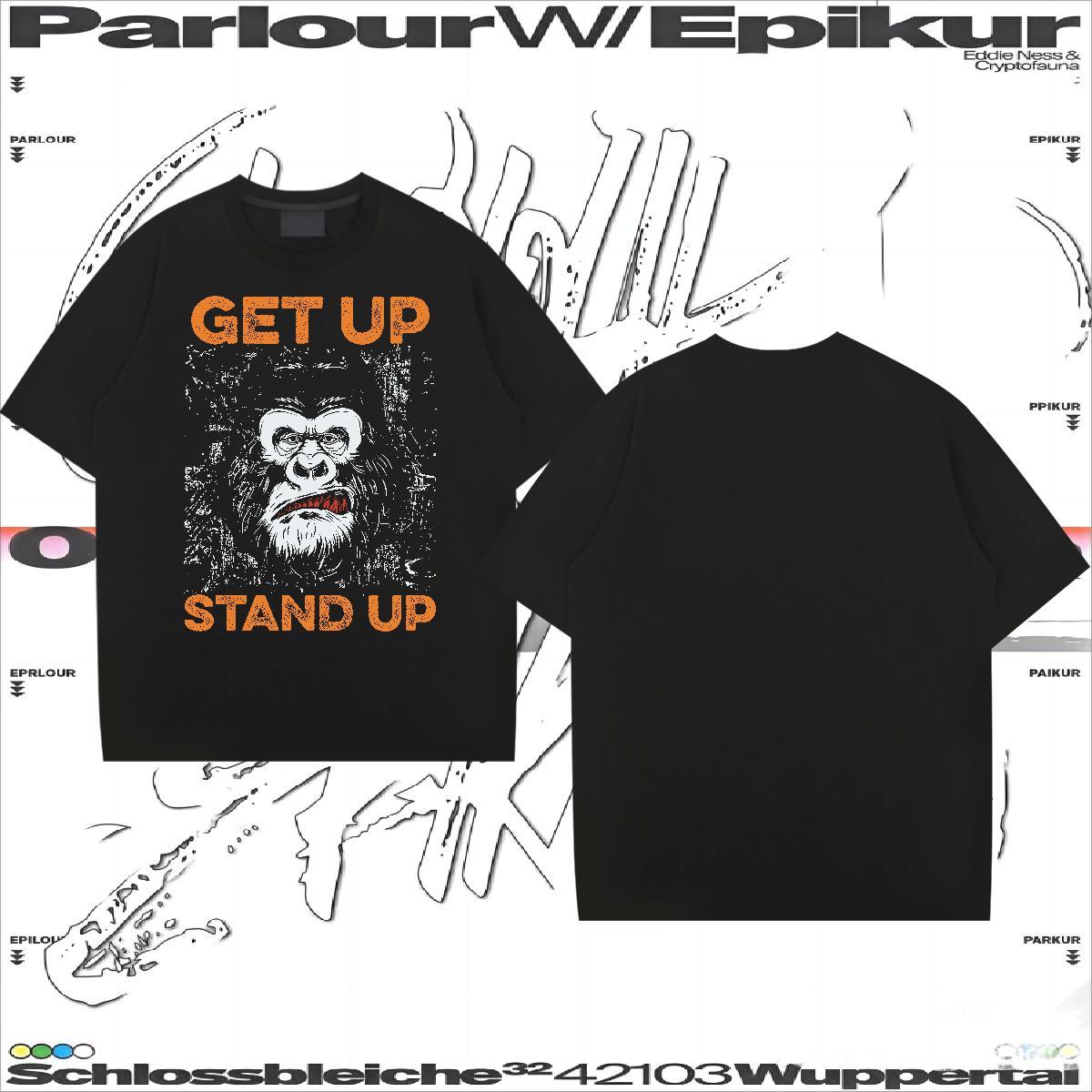 New Men T Shirts 230g Pure Cotton chimpanzee Beach Clothes Breathable Free Shipping Mens Tshirts Asian Size