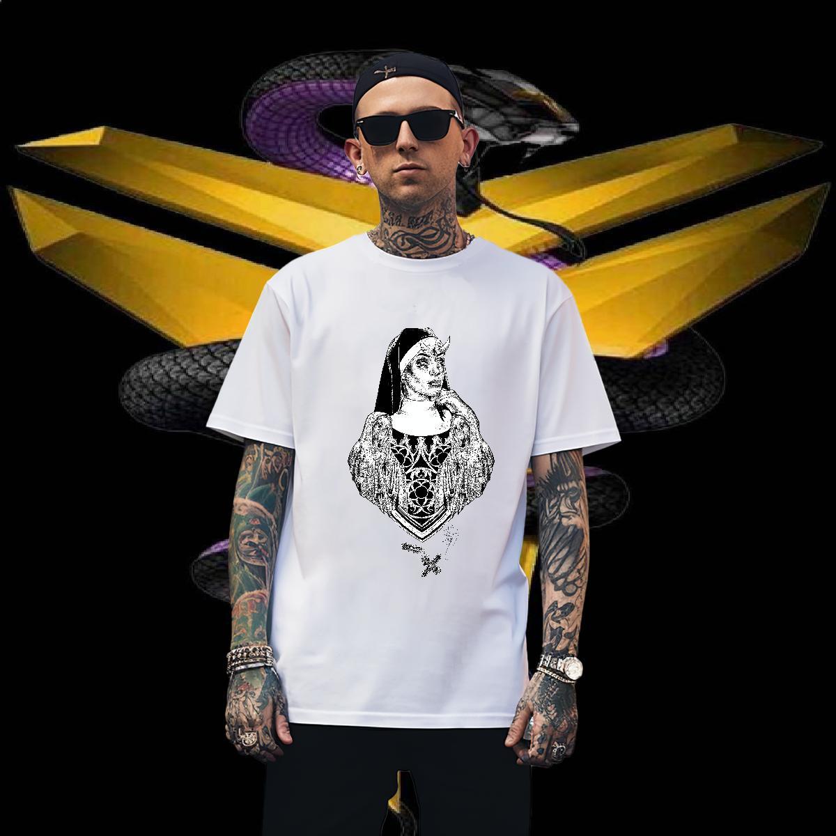 T shirt 100% Cotton 230g nun Street Casual Breathable Crew Neck DIY Printed Men Tshirts Casual New Popular Wear