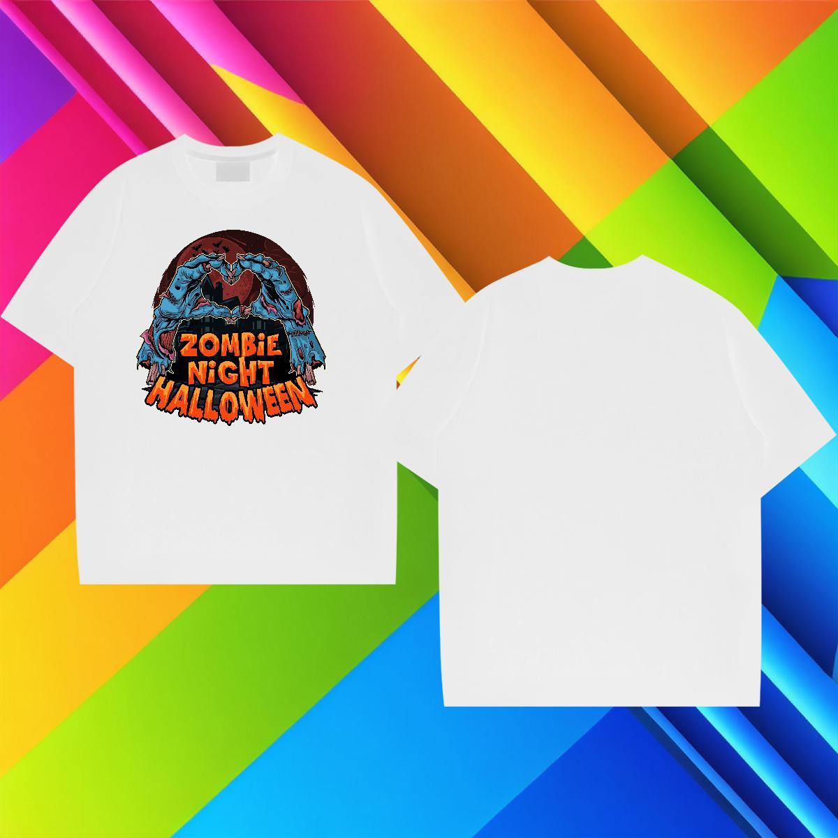 Custom T-Shirts for Men 230g Cotton Halloween Sports Casual Tshirts O-Neck Short Sleeve Comfortable Men Clothes T-Shirt Oversized 3XL 4XL