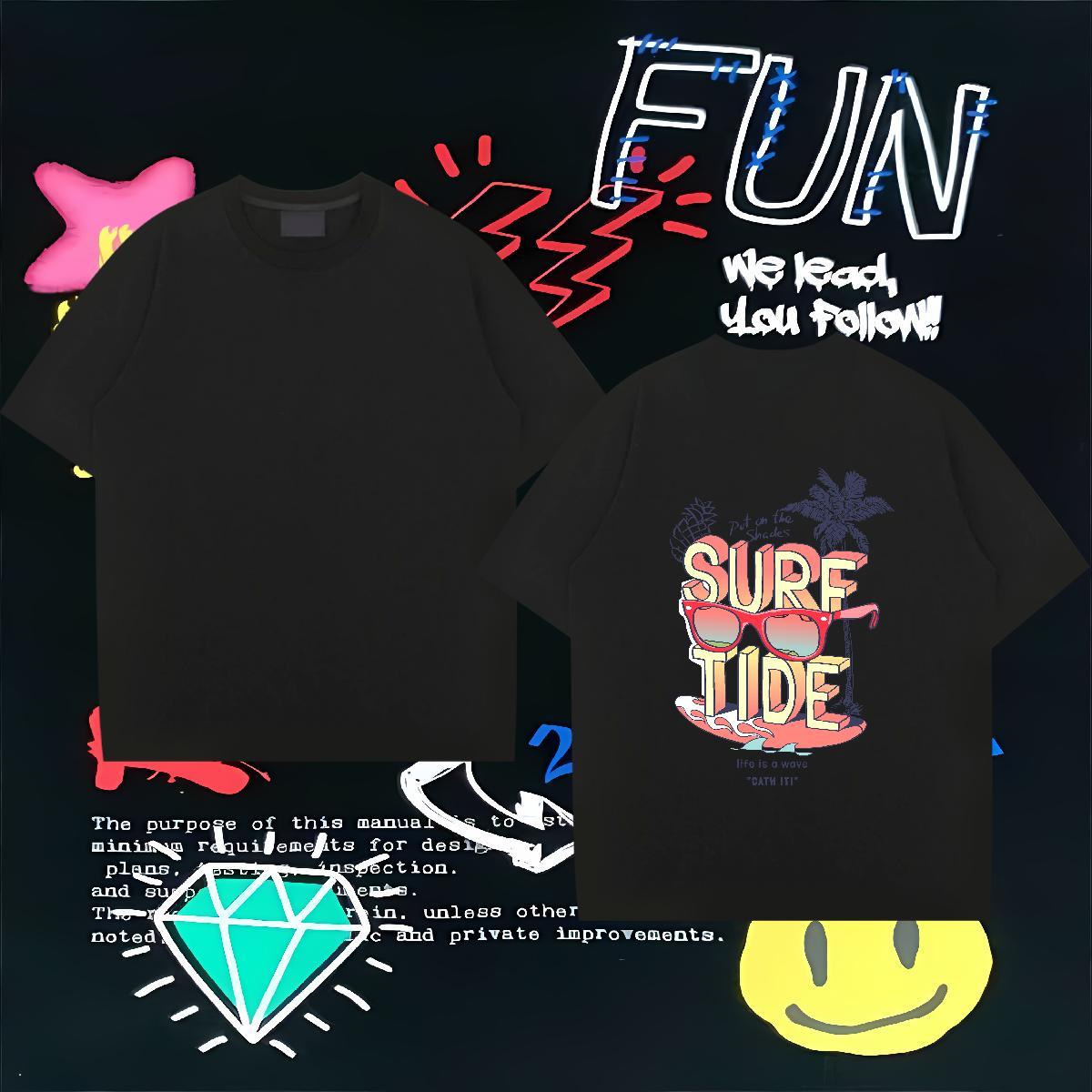 Casual New Mens T Shirts 230g Cotton tree Hip Hop Tshirts Breathable Short Sleeve Unisex Men Tops Tees DIY Anime