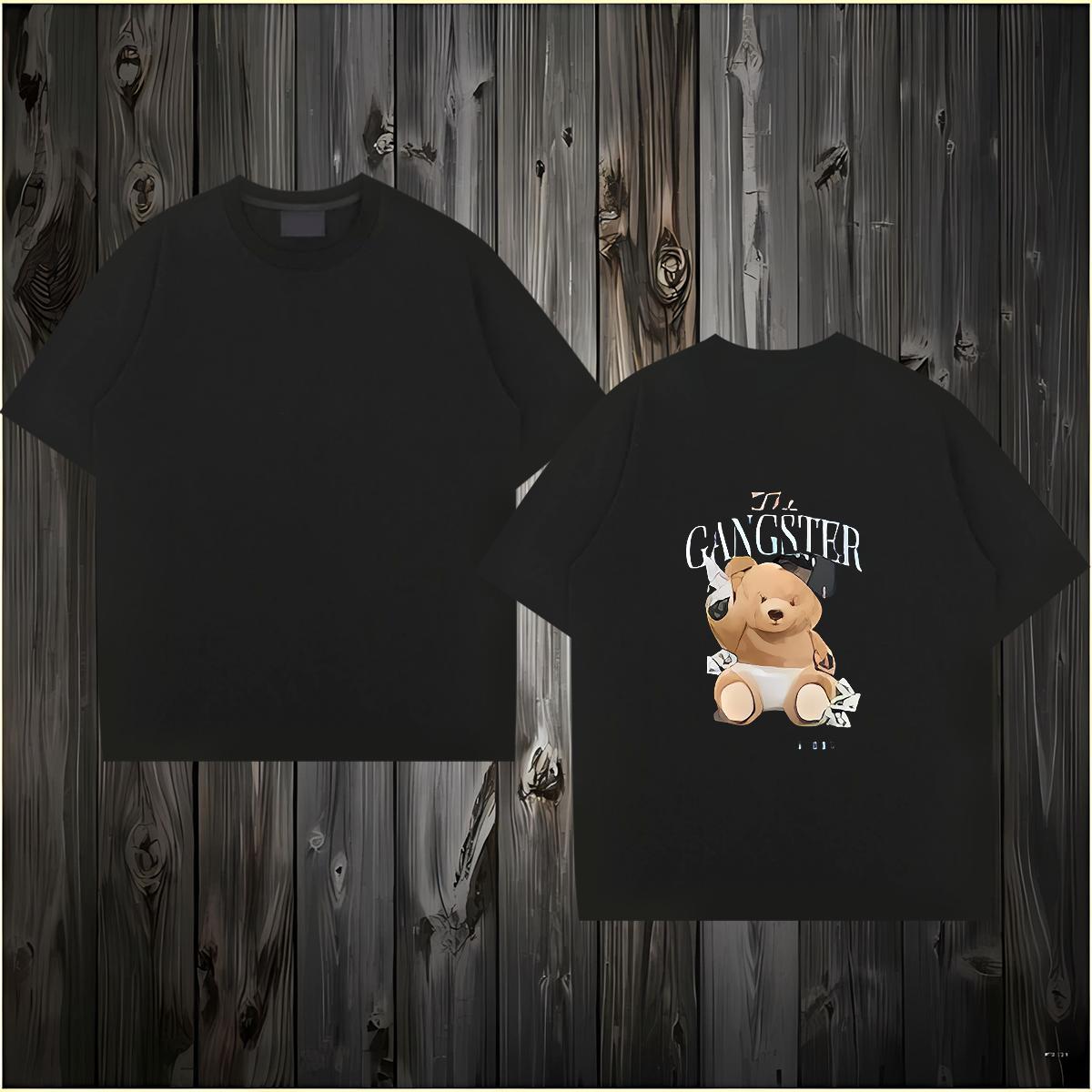 Stylist Mens T Shirts 100% Cotton 230g bear Casual Daily Wear Tee Shirt Breathable Short Sleeve Free Shipping Tshirt for Man Woman Custom Print Plus S