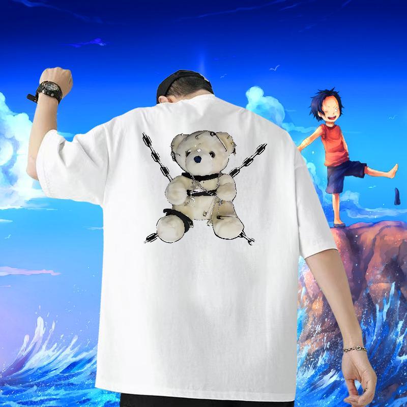 Brand T-Shirts 230g 100% Cotton bear Daily Wear Tees Breathable Soft Popular Couples T Shirts DIY