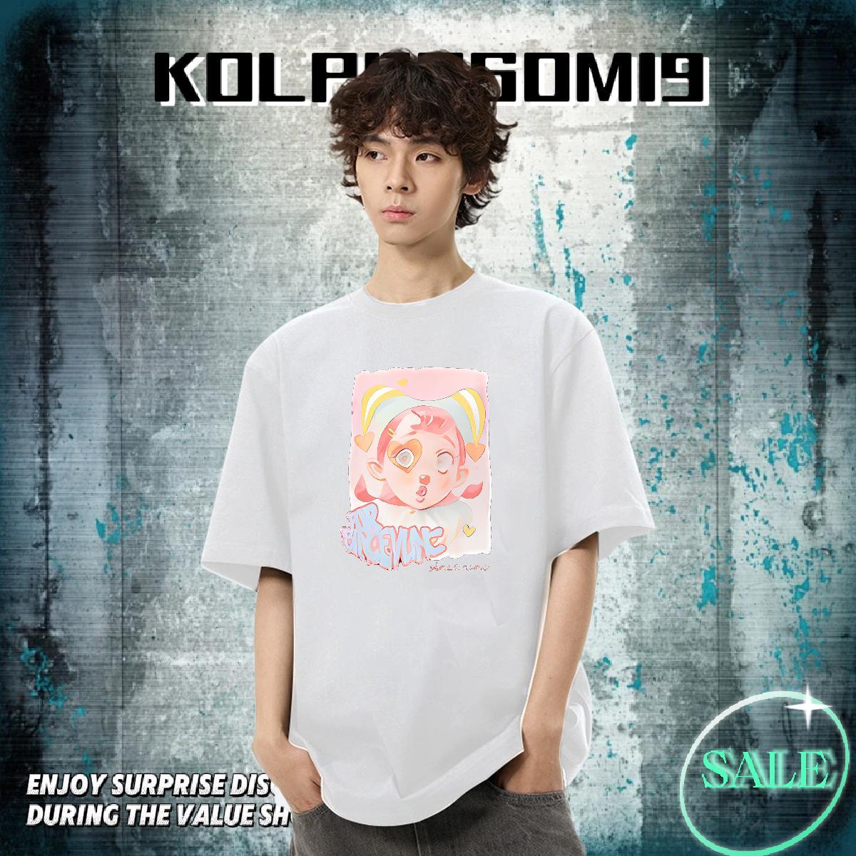 Brand Men Clothes T-Shirt 230g Cotton Outdoor letter Anime Print Breathable Crew Neck New Designer Mens T Shirts Tee Shirt